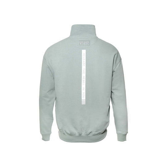 Oversized Quarter Zip Sweatshirt - Aloe
