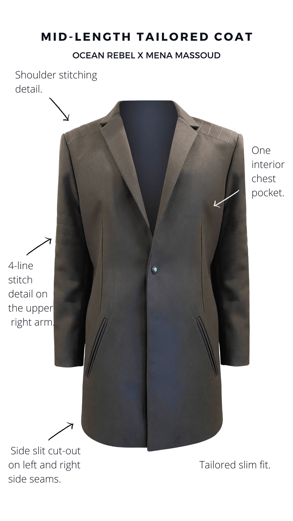 Coat with patch on left deals arm